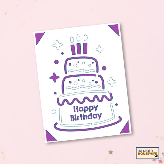 birthday cake insert card