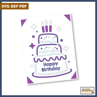 birthday cake insert card