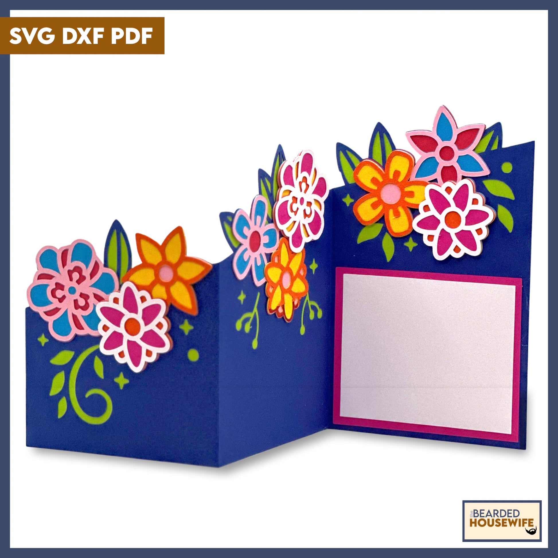 flower concertina card