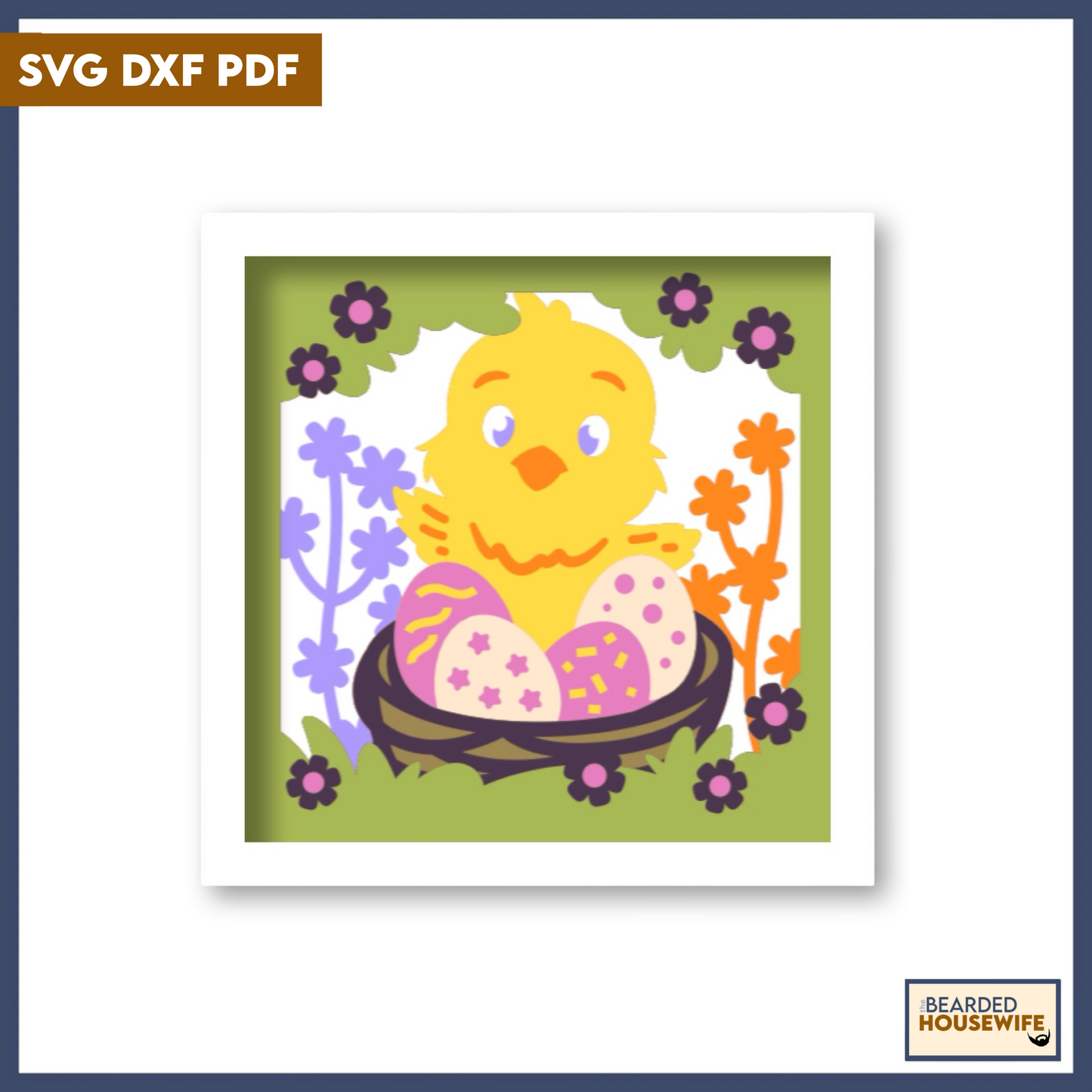 easter chick shadow box