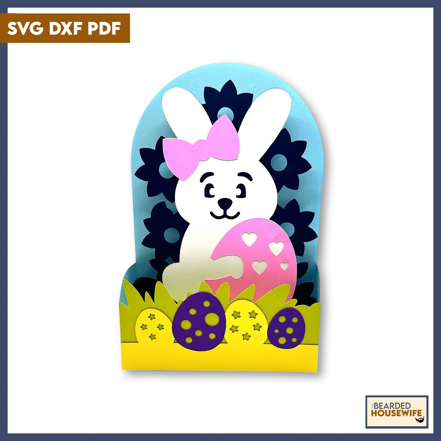 bunny girl in the grass box card