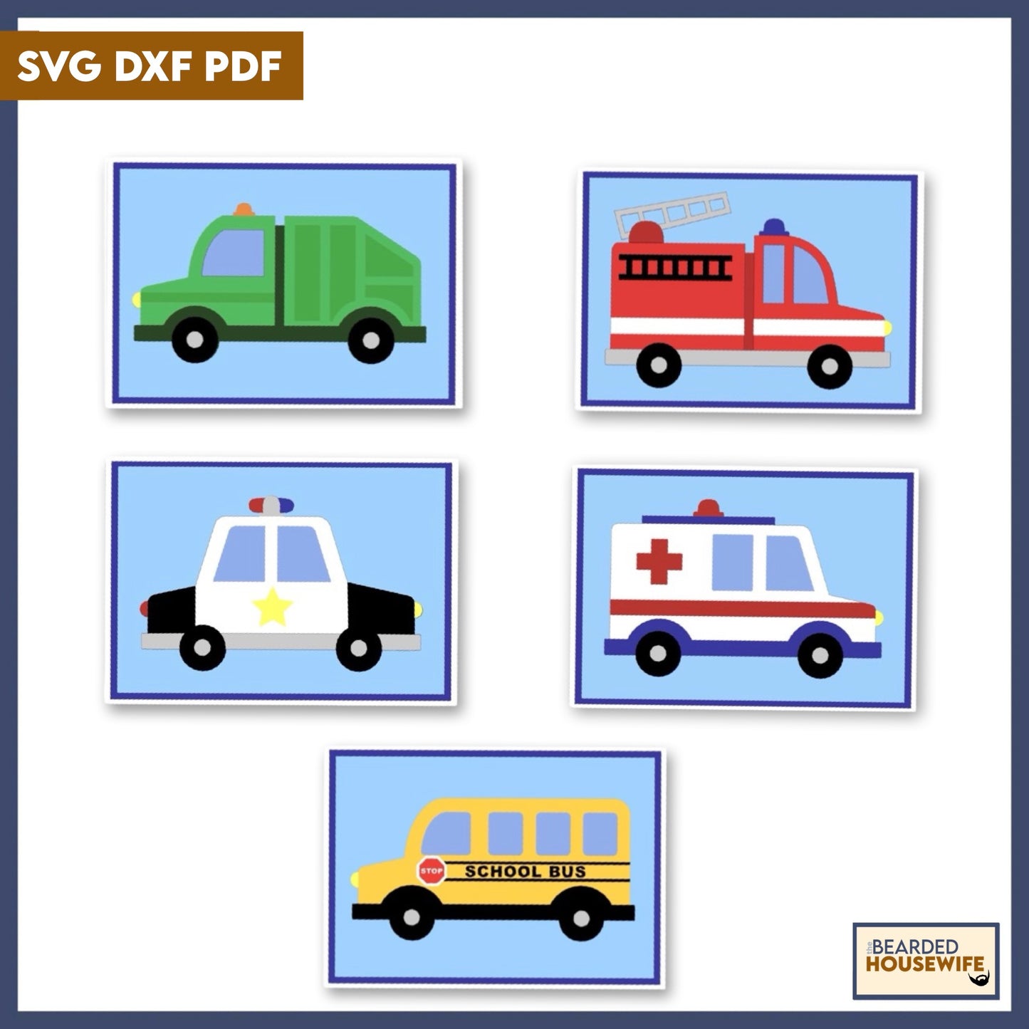 service vehicle layered card bundle