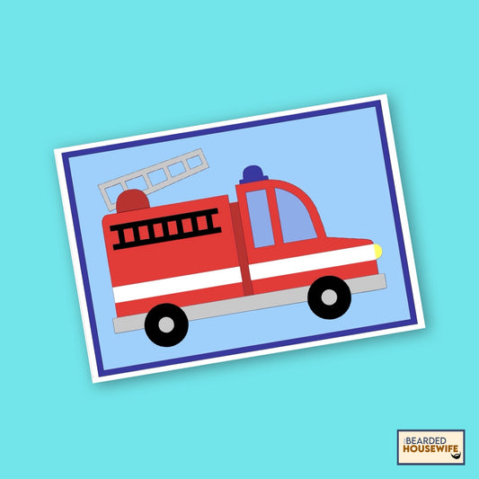 Fire Truck Layered Card