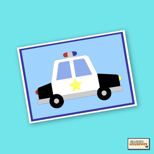 Police Car Layered Card