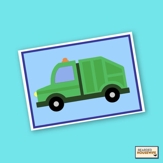 Garbage Truck Layered Card