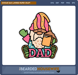 dad gnome layered paper craft