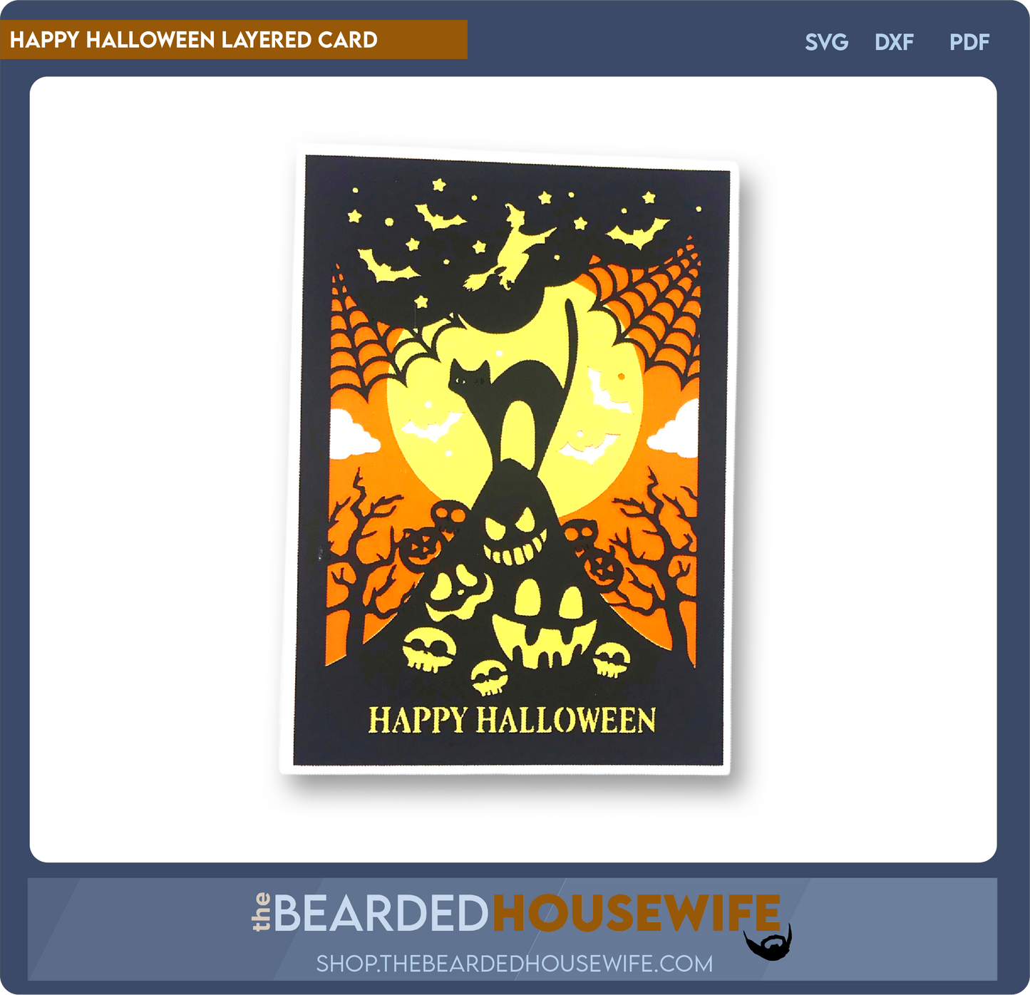 happy halloween layered cards