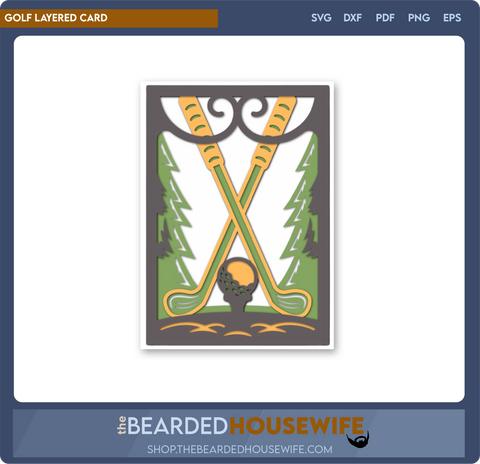 Golf Layered Card
