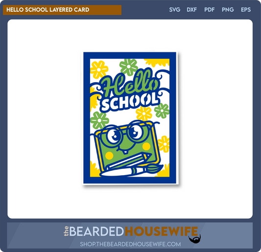 hello school layered card