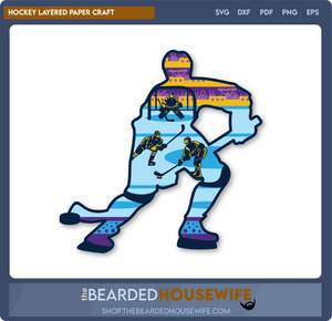 hockey layered paper craft