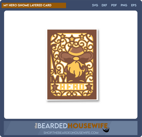 my hero gnome layered card