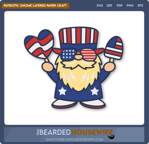 Patriotic Gnome Layered Paper Craft