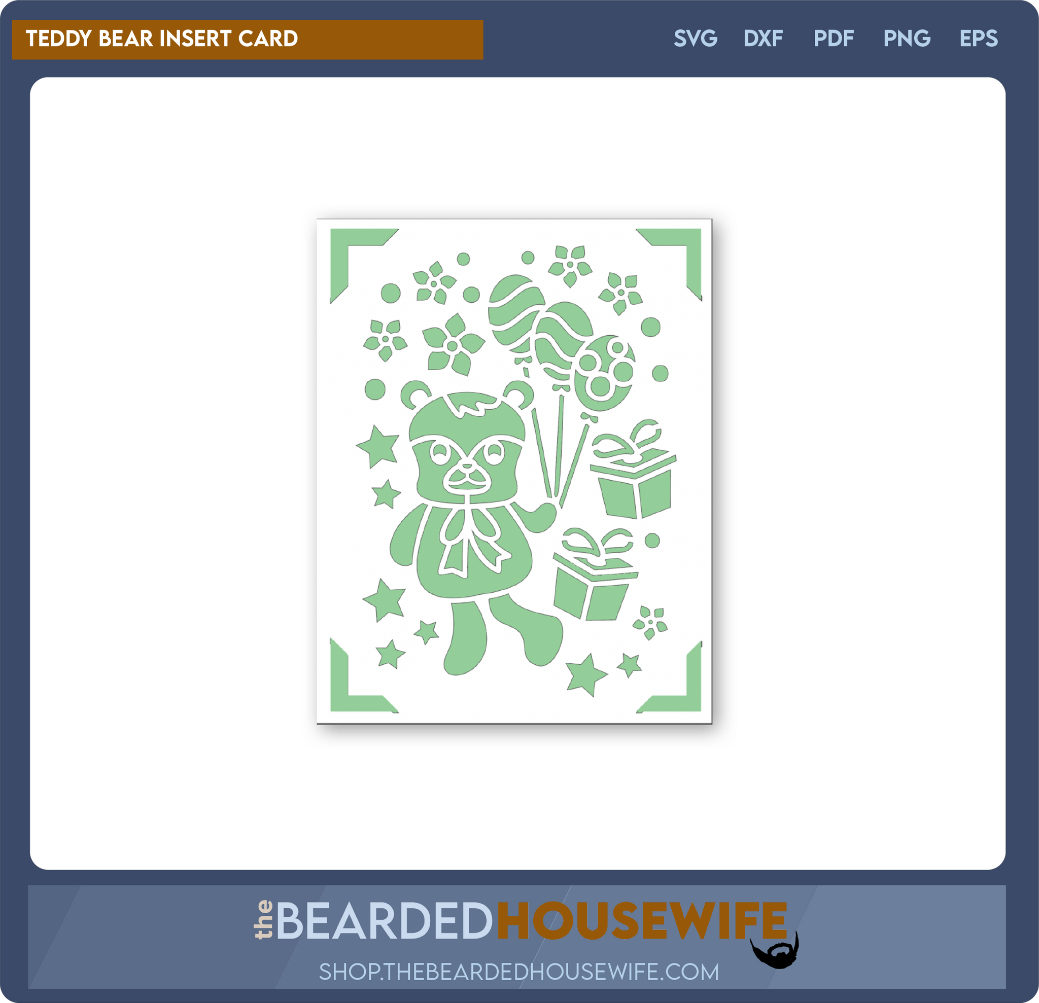 teddy bear insert card