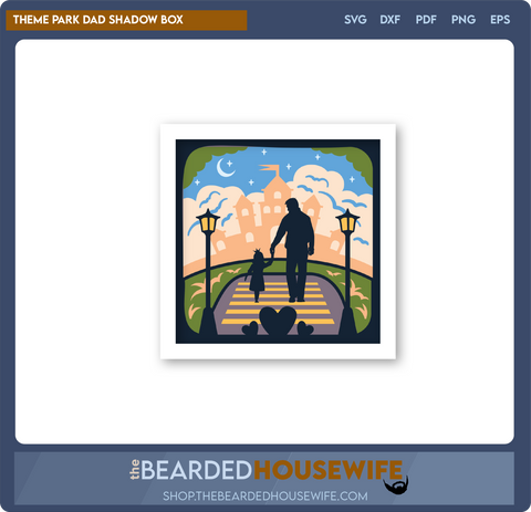 theme park dad shadow box