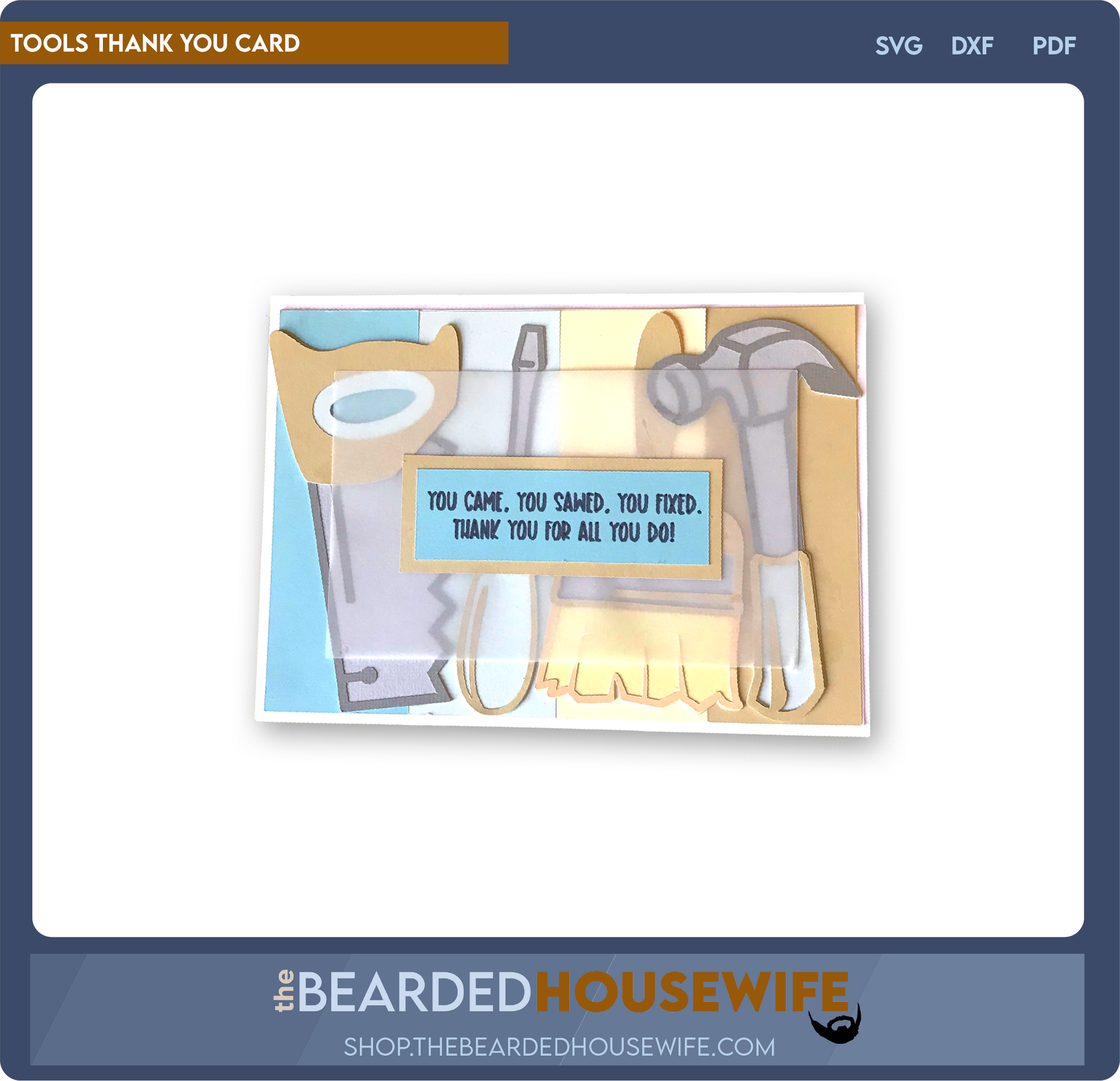tools thank you card