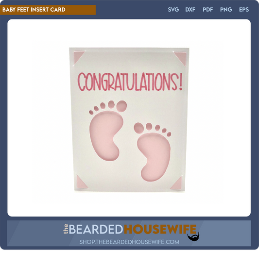 baby feet insert card - the bearded housewife