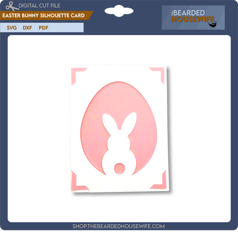bunny silhouette insert card