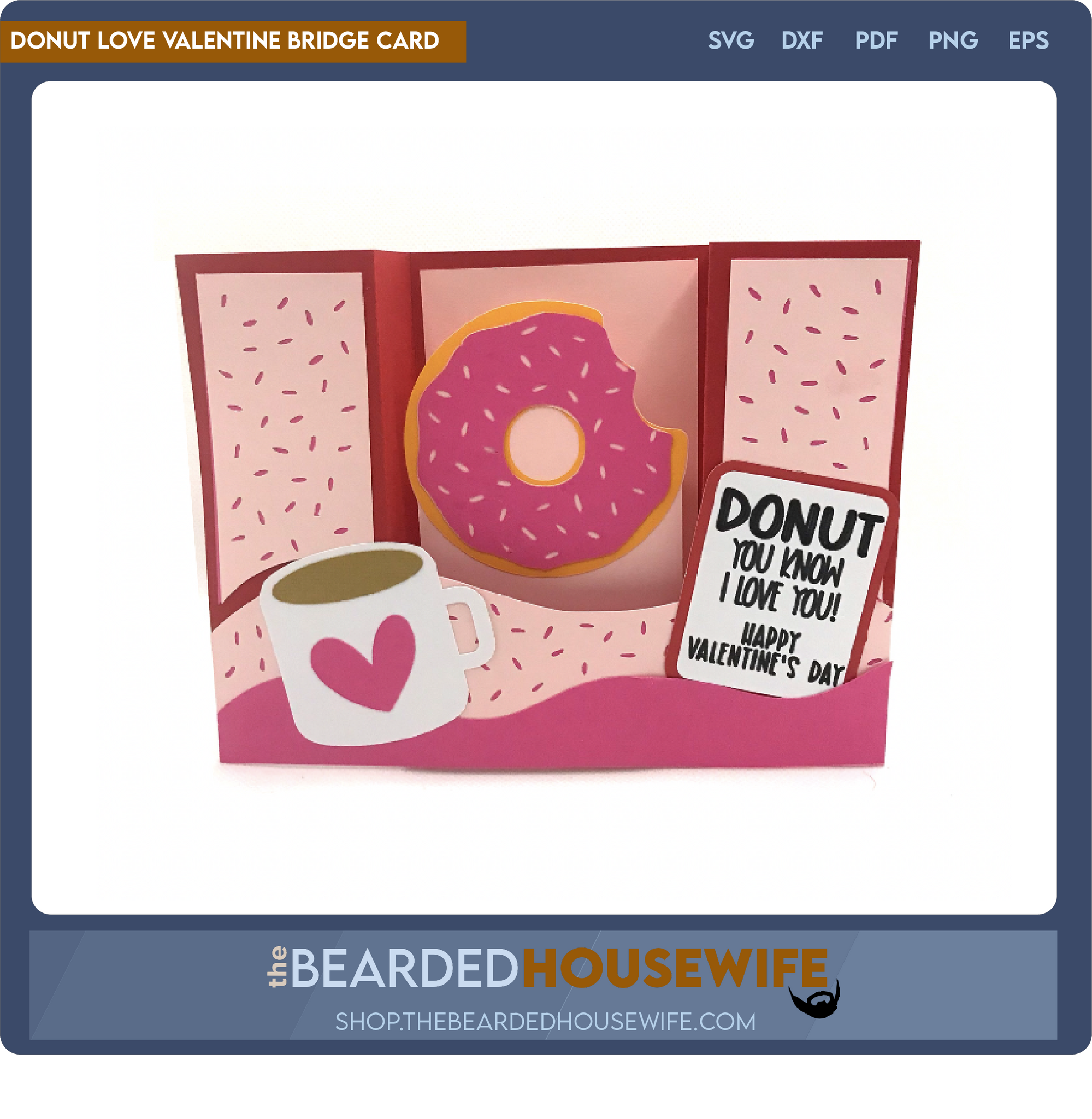 Donut Love Valentine Bridge Card