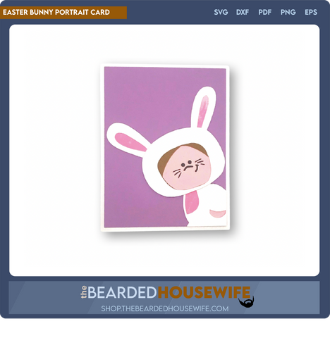 Easter Bunny Portrait Card