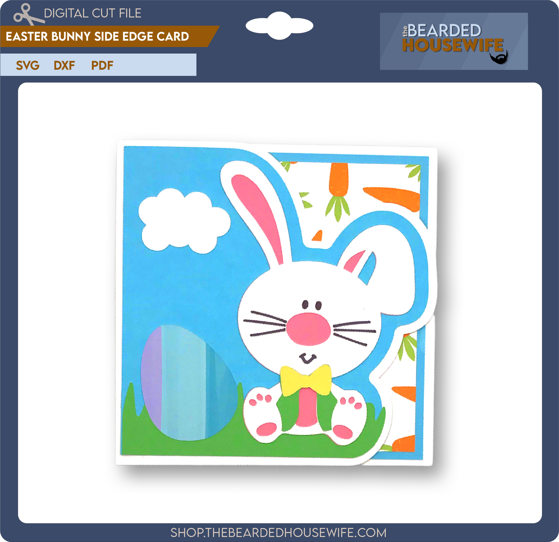 easter bunny side edge card