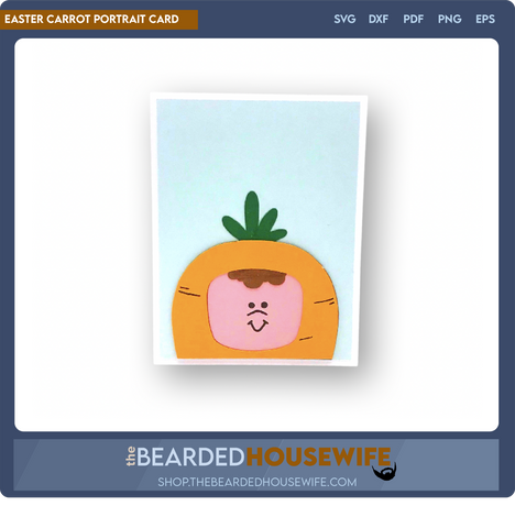 Easter Carrot Portrait Card
