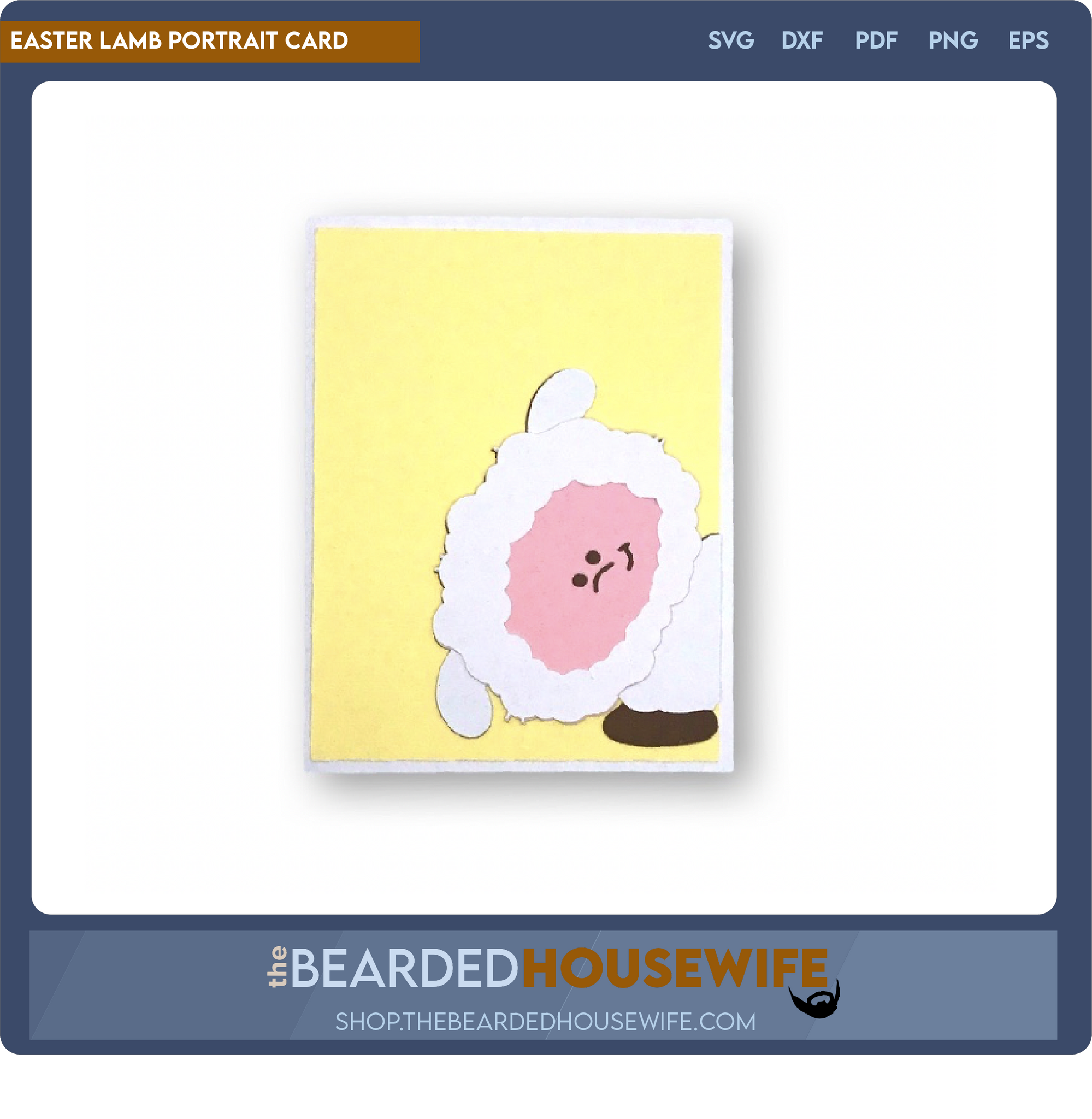 Easter Lamb Portrait Card