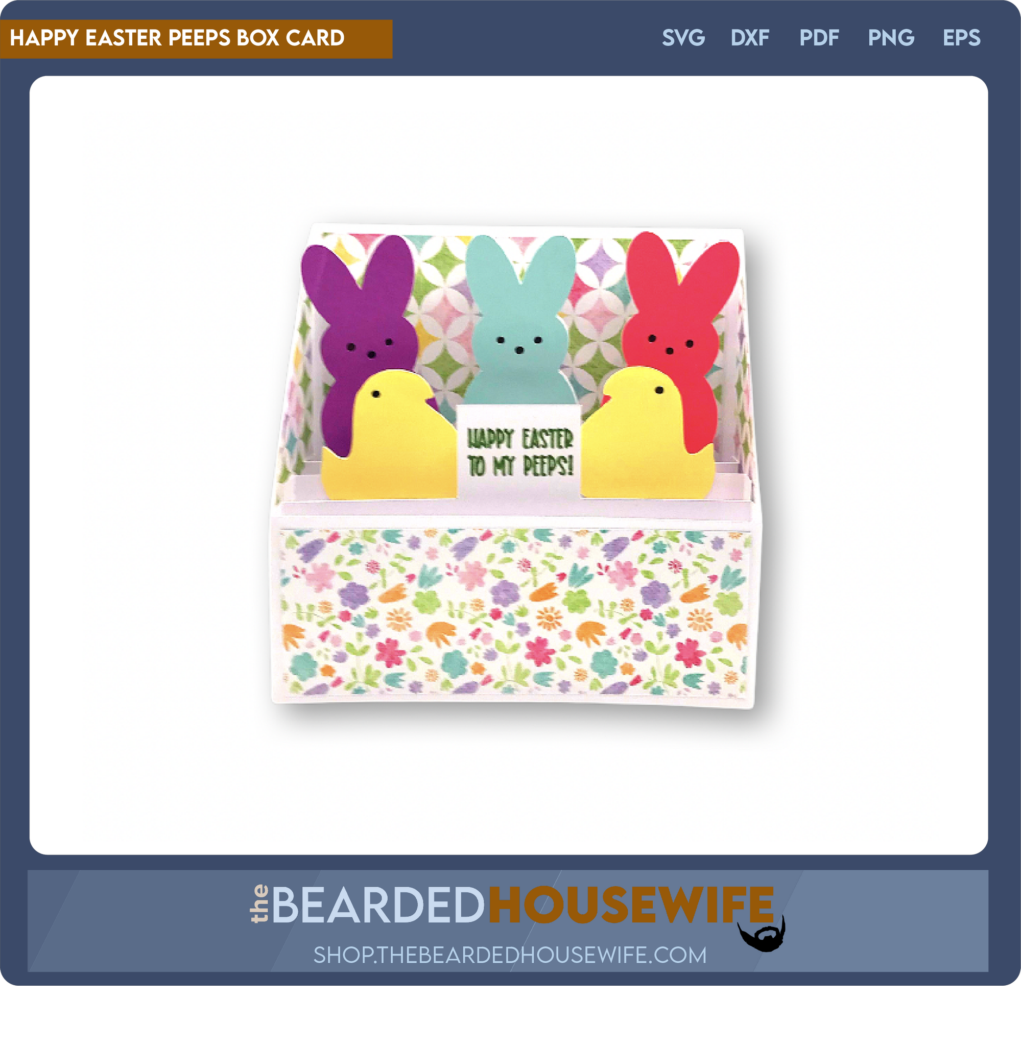 Happy Easter Peeps Box Card