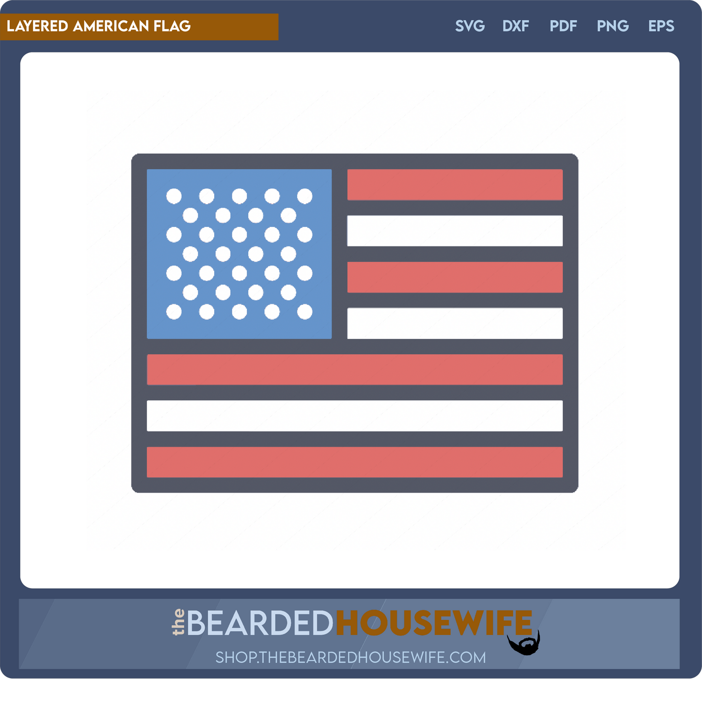 Layered American Flag