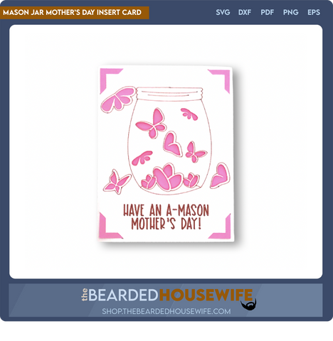 Mason Jar Mother's Day Insert Card