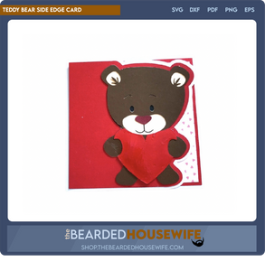 Teddy Bear Valentine SIde Edge Card